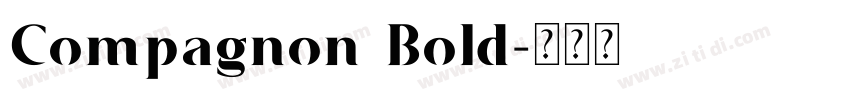 Compagnon Bold字体转换